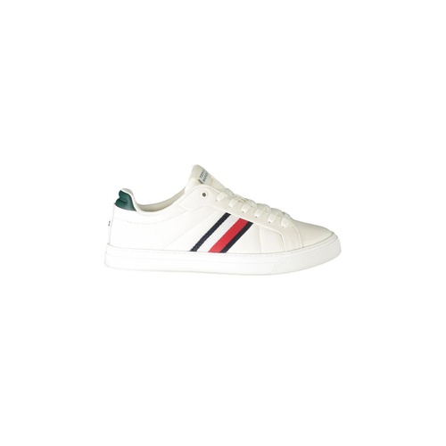 Tommy Hilfiger Men's White Leather  Sneaker - 45 EU - Main Image