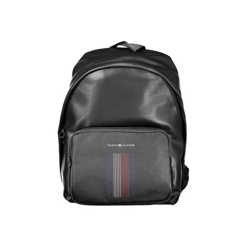 Tommy Hilfiger Men's Black Polyester Backpack - One Size - Main Image