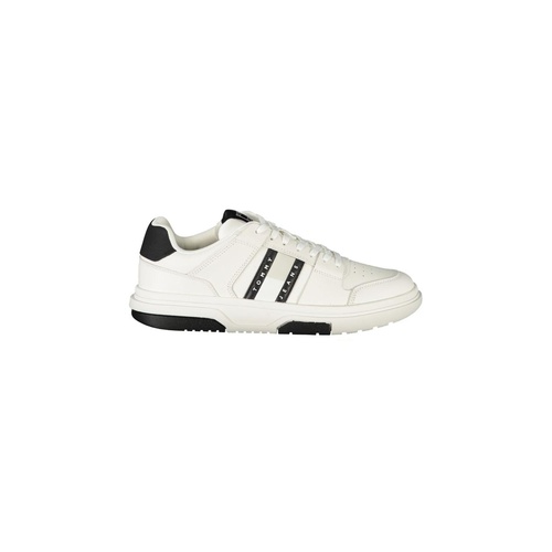 Tommy Hilfiger Men's White Polyester Sneaker - 45 EU - Main Image