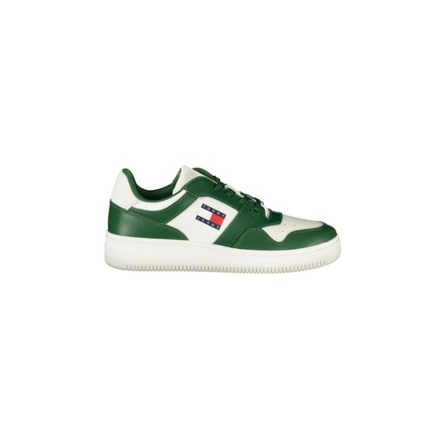 Tommy Hilfiger Men's Green Leather  Sneaker - 45 EU - Main Image