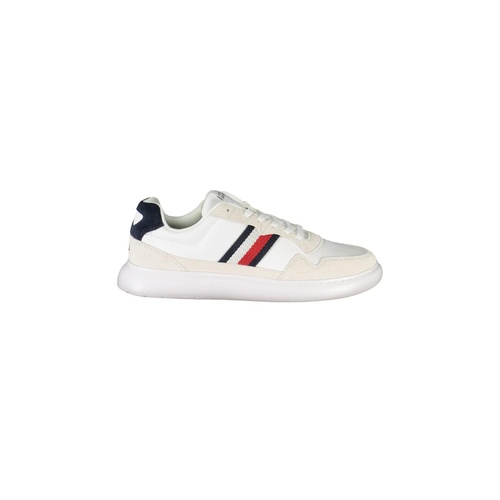 Tommy Hilfiger Men's White Leather  Sneaker - 42 EU - Main Image
