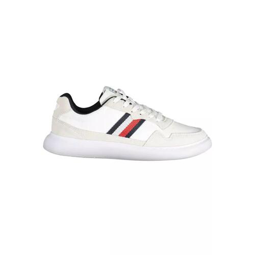Tommy Hilfiger Men's White Polyester Sneaker - 43 EU - Main Image