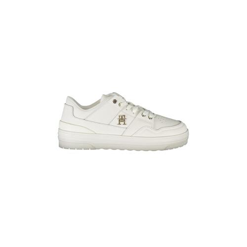 Tommy Hilfiger Women's White Polyester Sneaker - 39 EU - Main Image