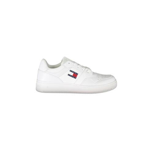 Tommy Hilfiger Men's White Polyester Sneaker - 40 EU - Main Image