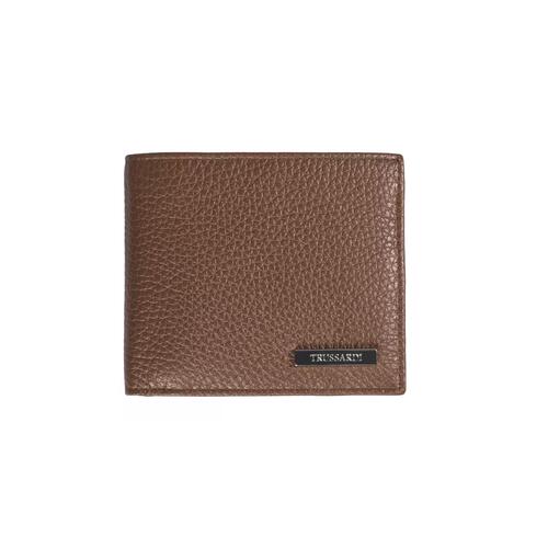 Tumbled Leather Mens Wallet with Coin Compartment and Card Holder One Size Men - Main Image