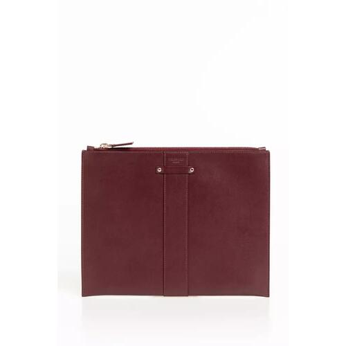 Calfskin Pocket Clutch Bag with Logo Band Detail One Size Men - Main Image