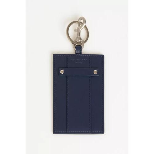 Leather Badge Holder with Hammered Detailing and Brand Lettering One Size Men - Main Image