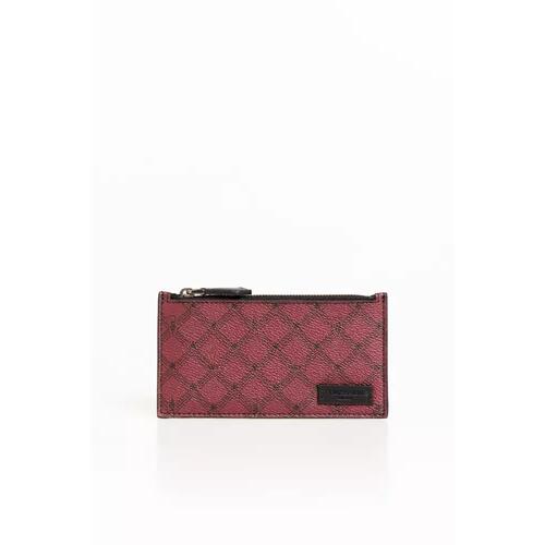 Geometric-themed Leather Card Holder with Trussardi Plate One Size Men - Main Image