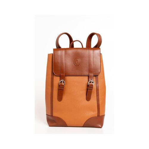Trussardi Men's Brown Leather Backpack - One Size - Main Image