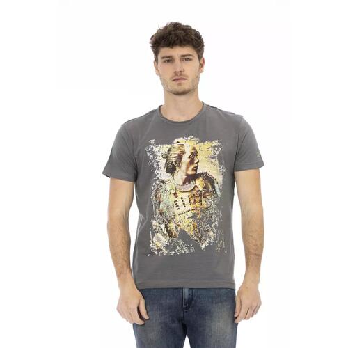 Printed Round Neck Short Sleeve T-Shirt M Men - Main Image