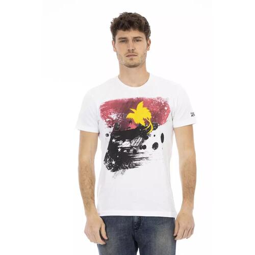 Printed Short Sleeve T-shirt with Round Neck XL Men - Main Image