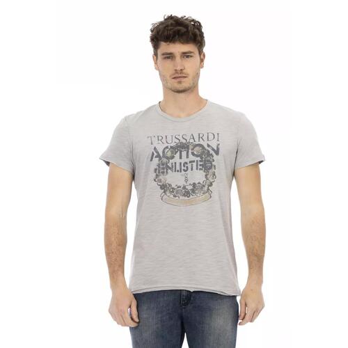 Short Sleeve T-shirt with Round Neck - Front Print L Men - Main Image
