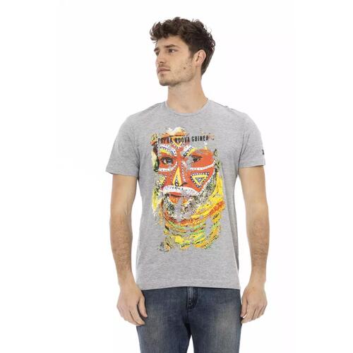Short Sleeve T-shirt with Front Print 3XL Men - Main Image
