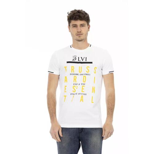 Front Print Short Sleeve T-Shirt with Round Neck XL Men - Main Image