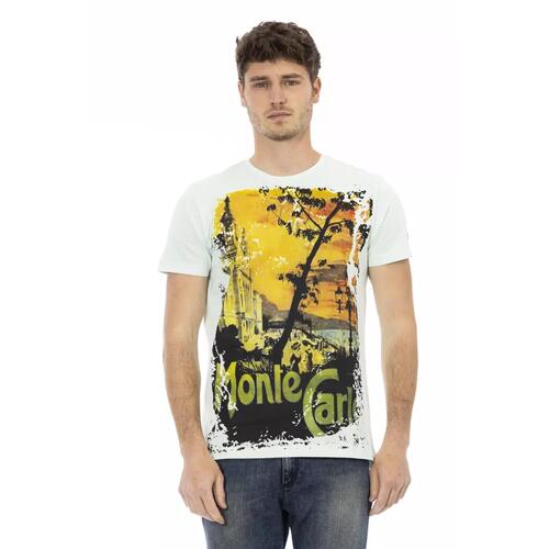 Short Sleeve T-shirt with Front Print 3XL Men - Main Image