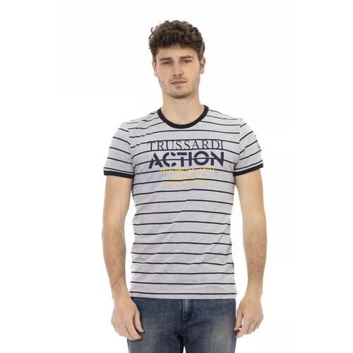 Printed Round Neck Short Sleeve T-Shirt L Men - Main Image