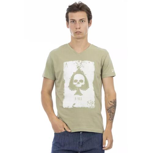 Printed V-neck Short Sleeve T-shirt XL Men - Main Image
