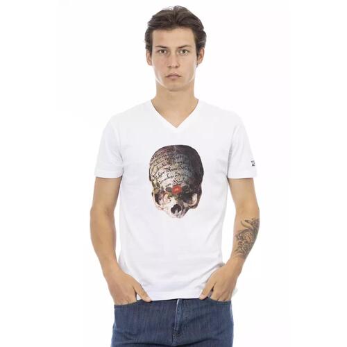 Short Sleeve T-shirt With V-neck. Front Print. XL Men - Main Image