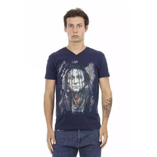 Front Print V-neck T-shirt M Men - Main Image