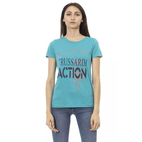Trussardi Action Women's Light Blue Cotton Tops & T-Shirt - S - Main Image