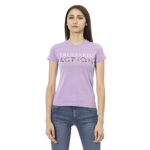 Trussardi Action Women's Purple Cotton Tops & T-Shirt - L - Main Image