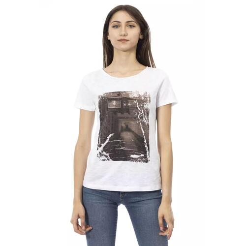 Trussardi Action Women's White Cotton Tops & T-Shirt - XS - Main Image