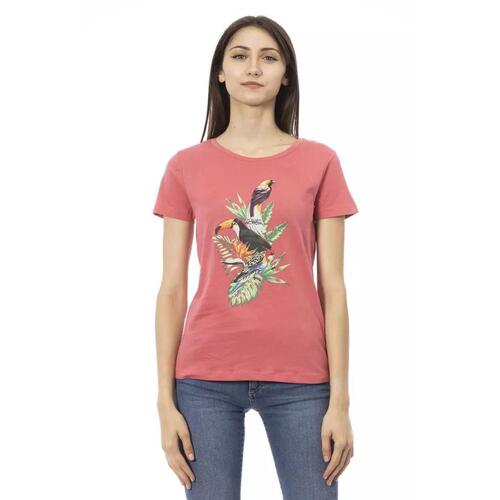 Trussardi Action Women's Pink Cotton Tops & T-Shirt - M - Main Image