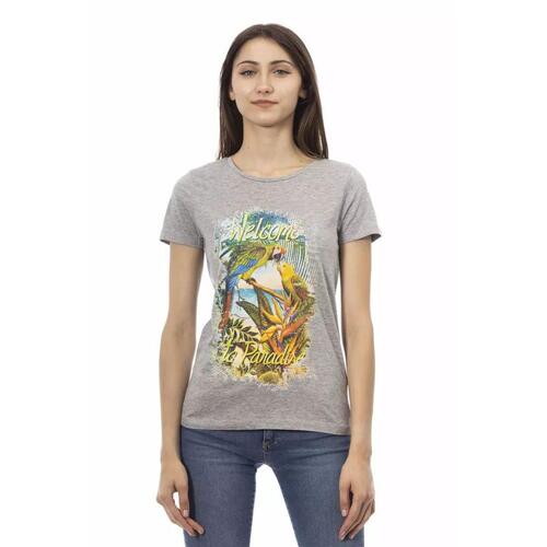Trussardi Action Women's Gray Cotton Tops & T-Shirt - L - Main Image