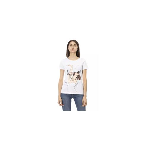 Printed Round Neck Short Sleeve T-Shirt S Women - Main Image