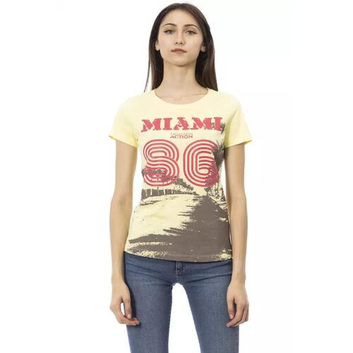 Trussardi Action Women's Yellow Cotton Tops & T-Shirt - M - Main Image