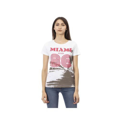 Trussardi Action Women's Chic White Short Sleeve Round Neck Tee - 2XL - Main Image