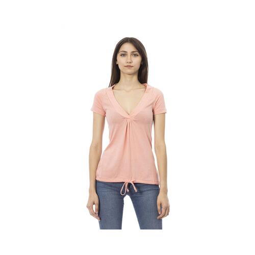 Trussardi Action Women's Elegant Pink Short Sleeve Tee with Chic Print - M - Main Image
