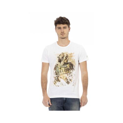 Trussardi Action Men's Elegant White Tee with Signature Print - XL - Main Image