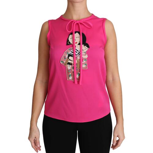 Stunning Dolce & Gabbana Family Silk Tank Top Shirt 40 IT Women - Main Image