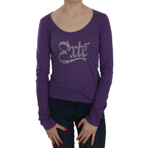 Crystal Embellished U-neck Long Sleeve Blouse 42 IT Women - Main Image