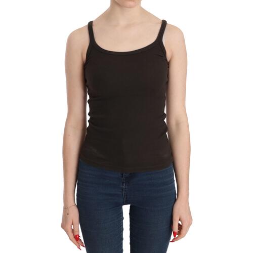 Dark Brown Sleeveless Spaghetti Strap Top Blouse 42 IT Women - Main Image