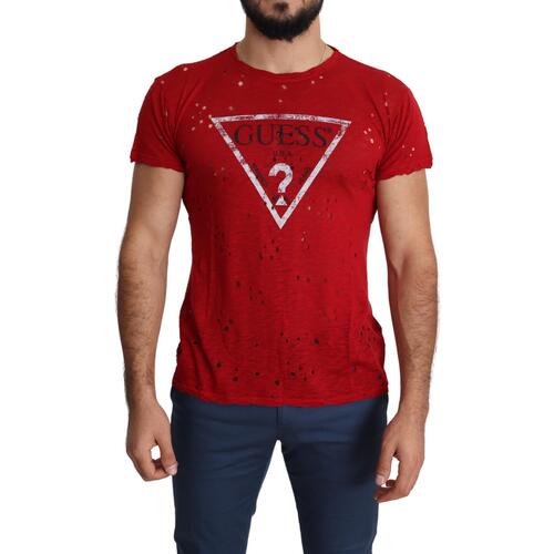 Authentic Guess Red Cotton Stretch T-shirt XL Men - Main Image