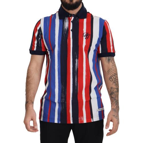 100% Authentic Dolce & Gabbana Striped Polo T-Shirt 48 IT Men - Main Image