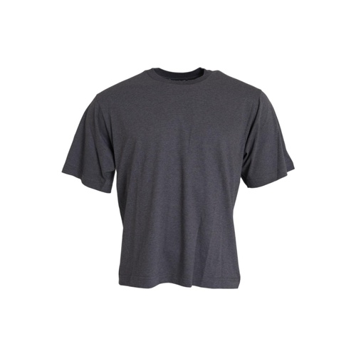 Dolce & Gabbana Men's Gray Cotton Round Neck Short Sleeve T-shirt - 54 IT - Main Image