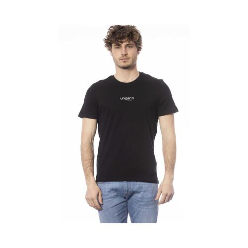 Ungaro Sport Men's Sleek Black Cotton Crew Neck T-Shirt - L - Main Image