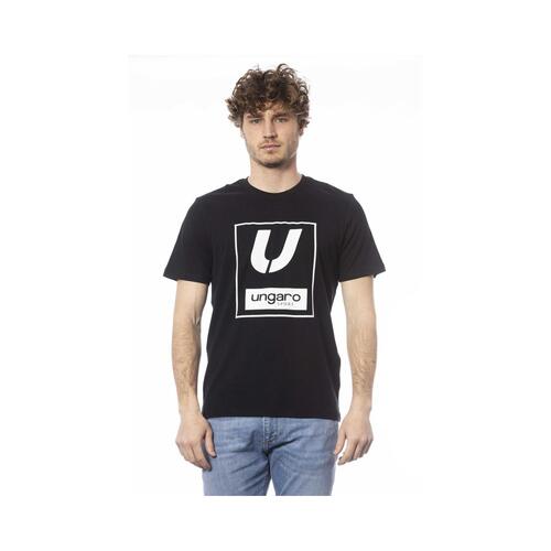 Ungaro Sport Men's Sleek Black Cotton Crew Neck Tee - 2XL - Main Image