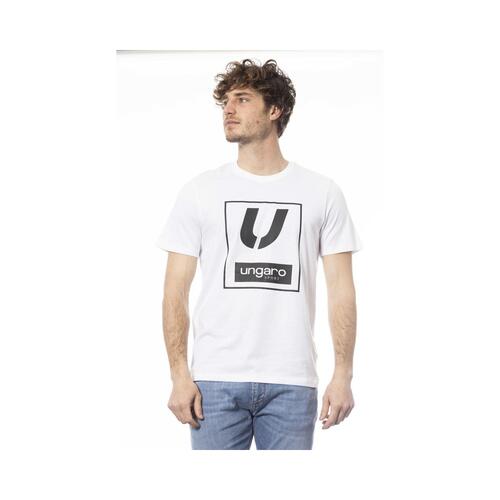 Ungaro Sport Men's Chic White Cotton Crew Neck Tee - L - Main Image