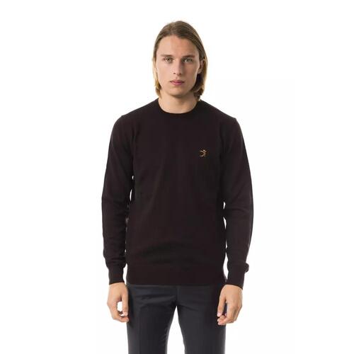 Embroidered Crew Neck Sweater in Extrafine Wool Merinos Fabric S Men - Main Image