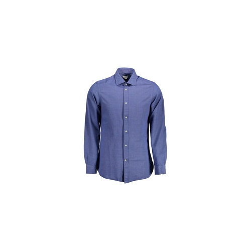 US POLO ASSN Men's Blue Cotton Shirt - XL - Main Image