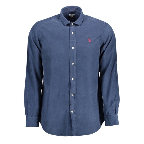 US POLO ASSN Men's Blue Cotton Shirt - XL - Main Image