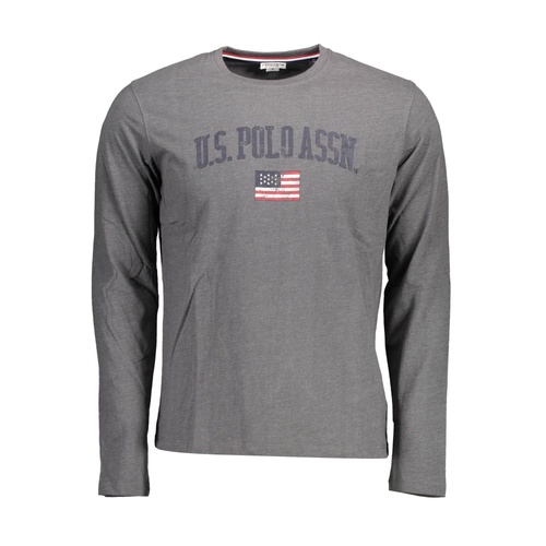 US POLO ASSN Men's Elegant Gray Printed Logo Tee - 2XL - Main Image