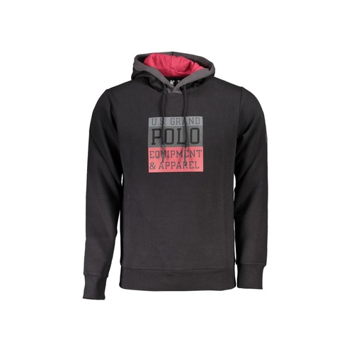 US Grand Polo Men's Black Cotton Sweater - L - Main Image
