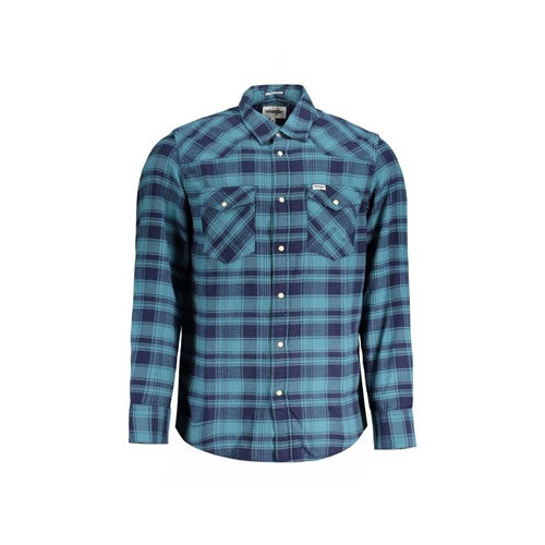 Wrangler Men's Blue Cotton Shirt - M - Main Image
