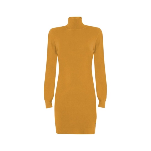 Yes Zee Women's Yellow Viscose Dress - S - Main Image