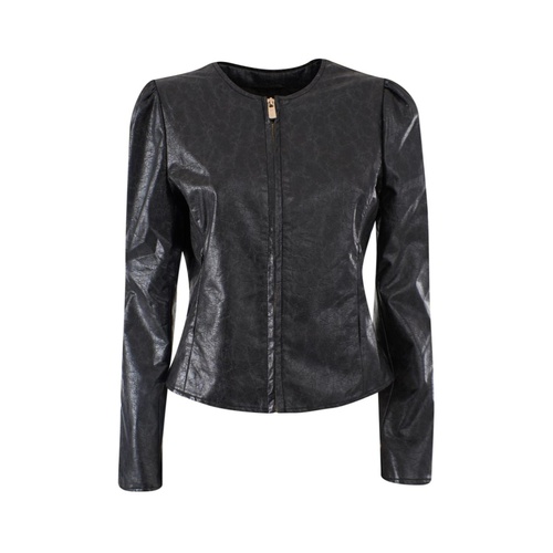 Yes Zee Women's Black Polyethylene Jackets & Coat - M - Main Image